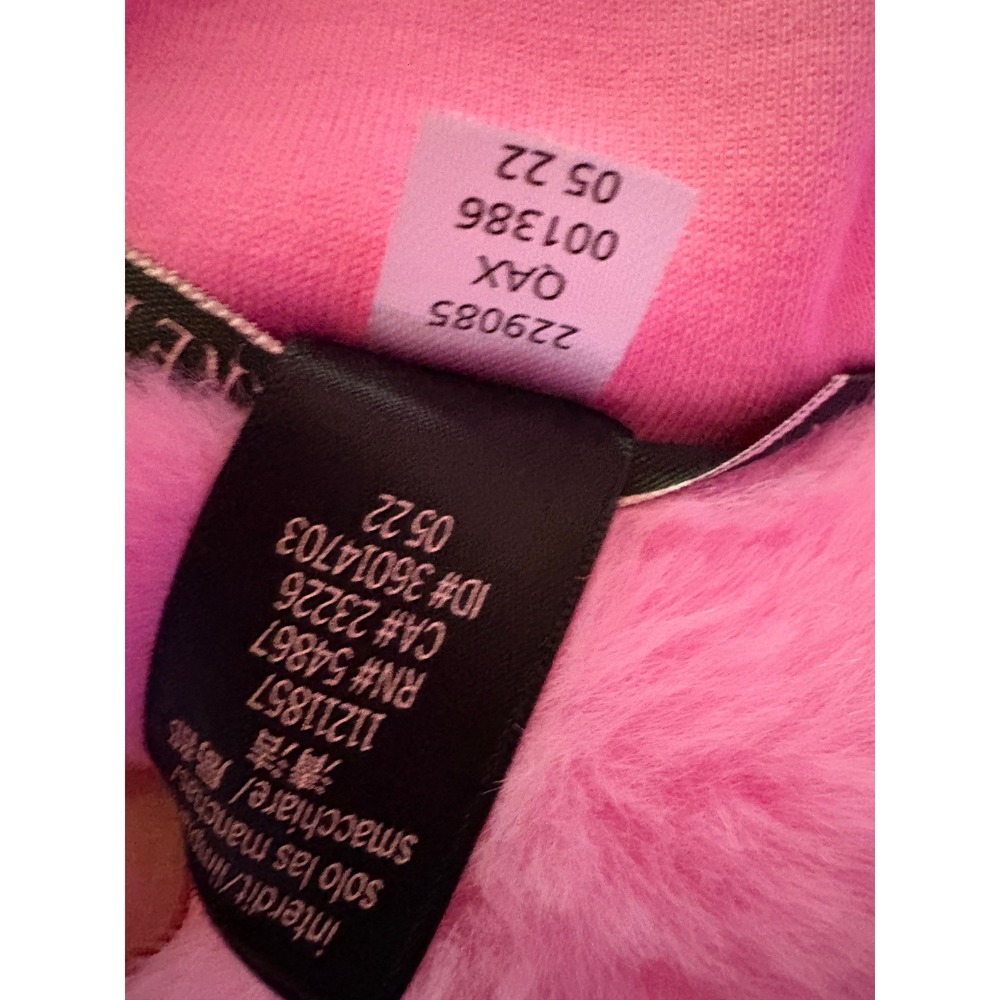 Victoria's Secret Pink Faux Fur Robe Shawl Collar Belted Pockets M/L‎ Loungewear - Picture 11 of 11